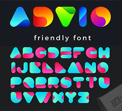 漂亮的英文卡通字体：Advio friendly font